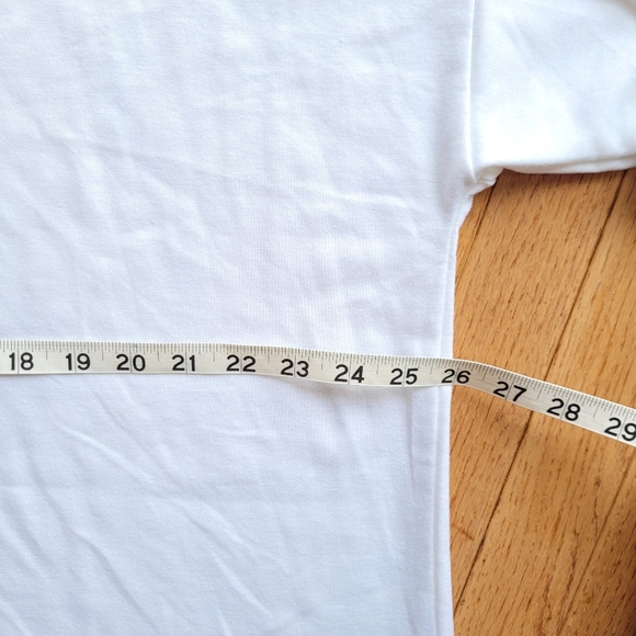 Cabana by Crown & Ivy White Top 3/4 Sleeve Sweatshirt 2X - Picture 7 of 8